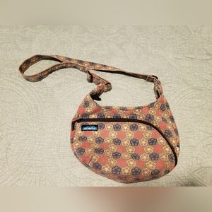 KAVU Flower Print Satchel Cross Body Bag Shoulder Purse Limited Edition